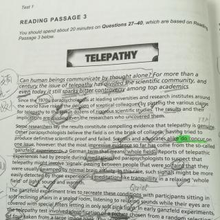 【余老师朗读】雅思剑8阅读神文《Telepathy》