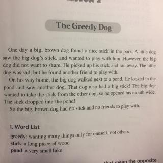 the greedy dog