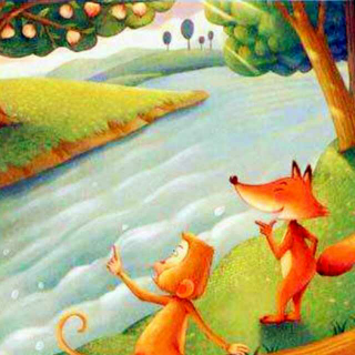 小狐狸捡桃子