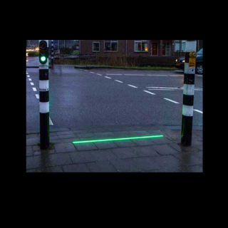 Traffic lights on pavement