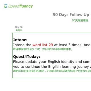 SpeedFluency Day 86