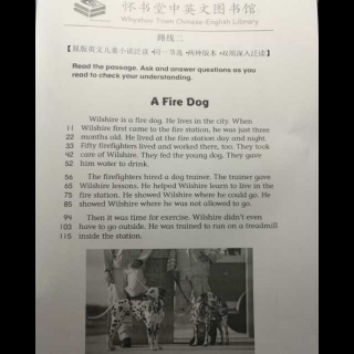 怀书英语 原版小说 同一节选 双周： A fire dog