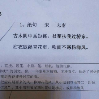 绝句古诗释志南图片