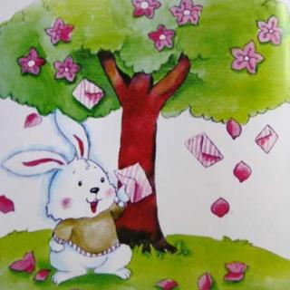 桃树下的小白兔