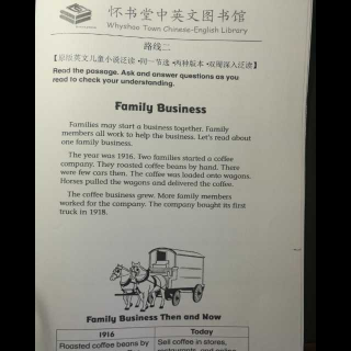 怀书英语 原版小说 同一节选 单周：Family  Business