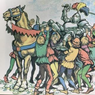 大英儿童百科全书｜1-29　ARMOR 盔甲：曼弗雷德爵士从马背上摔下