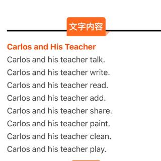 RAZ B：Carlos and his teacher