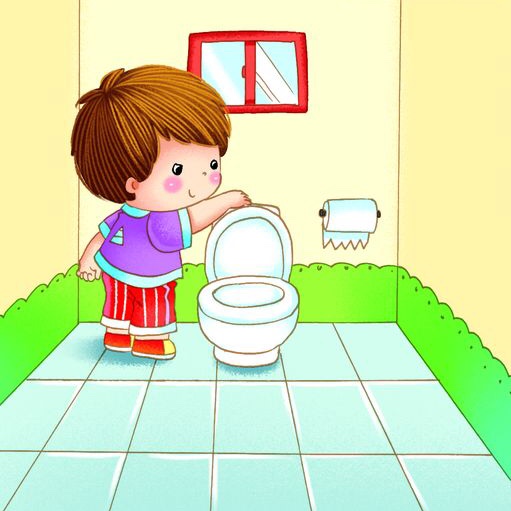 小朋友蹲厕所卡通图片图片