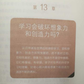 《养育的选择》13章2了解儿童的学习特点，放下不必要的焦虑