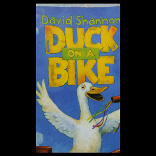 Duck on a bike.