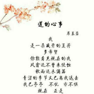 莲的心事【为你吟诗】