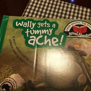 英语绘本非洲冒险-wally gets a tummy ache