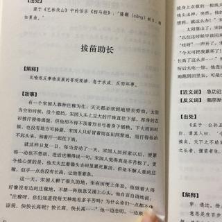 成语故事《拔苗助长》