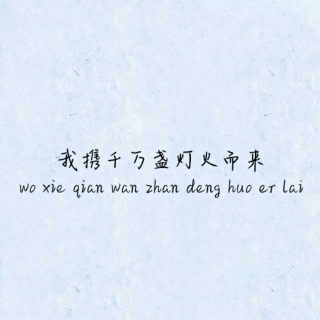 【段子】我携千万盏灯火而来