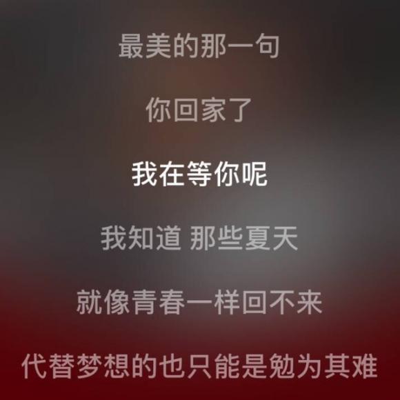 你回家了 我在等你呢