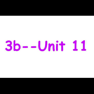 Grade 3b--Unit 11