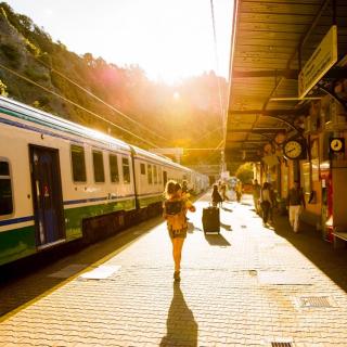 Waiting for the train