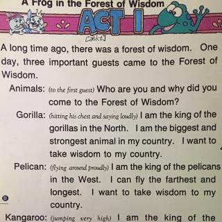 《A Frog in the Forest of Wisdom》Act 1