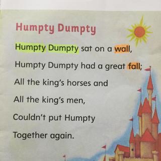 Ethan读鹅妈妈童谣 Humpty Dumpty