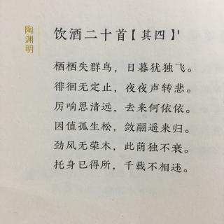 饮酒二十首【其四】