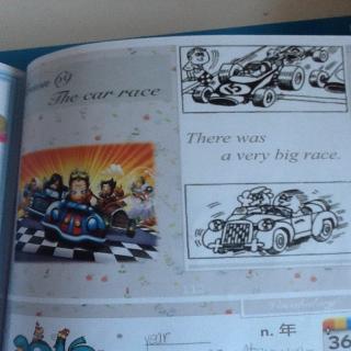 新概念英语第一册的书本和讲义L69The car race.