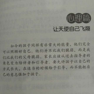 《陪孩子走过小学六年》心理篇《适当放手，让孩子自己长大》