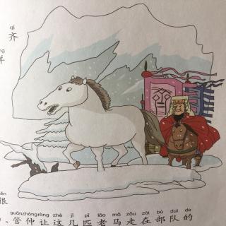 老马识途简笔画带颜色图片