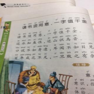 读书须用意一字值千金