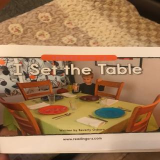 I set the table