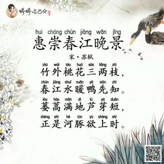 066 婷婷唱古文-苏轼-惠崇春江晚景