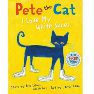 英语磨耳朵---小猫佩特:我爱我的白球鞋Pete the cat,I love my white shoes