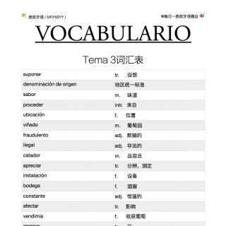 Tema 3 Vocabulario