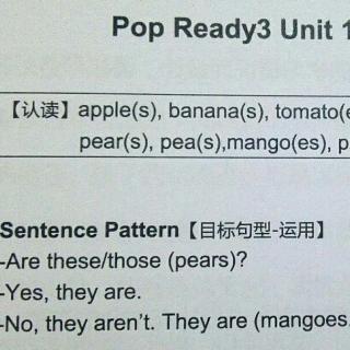 Pop Ready3 Unit 1