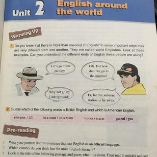 Unit two English around the world