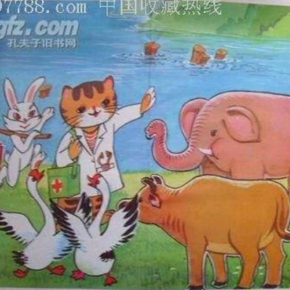 猫医生过河简笔画图片