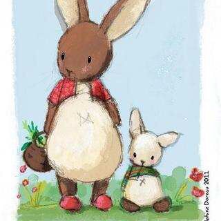 儿童睡前故事-大兔子和小兔子