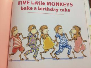 five little monkeys bake a birthday cake
