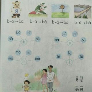 一年级语文 汉语拼音bpmf的音节拼读