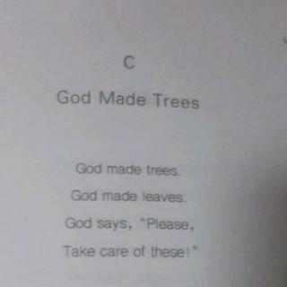 God made trees