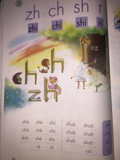 部编版一年级上册拼音第8课zh、ch、sh、r