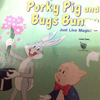 porkg pig and Bugs Bunng