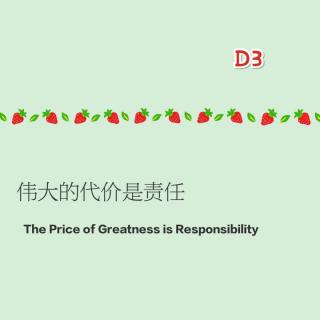 D3-The Price of Greatness is Responsibility