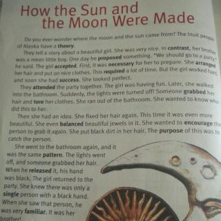 怀书英语 路线二 How the Sun and the Moon Were Made