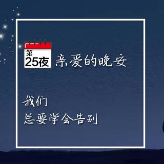 亲爱的晚安25夜：我们总要学会告别。