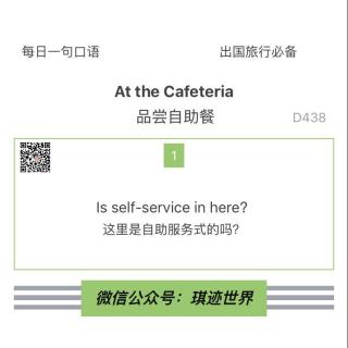 【旅行英语】 品尝自助餐·D438：Is self-service in here?