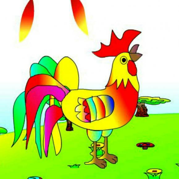 小公鸡喔喔叫