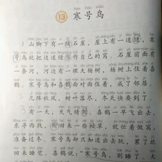 二年级语文上册——寒号鸟