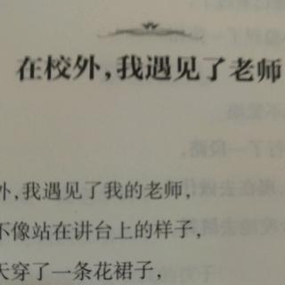 《在校外，我遇见了老师》《老师当了新娘》《钓鱼的秘密》