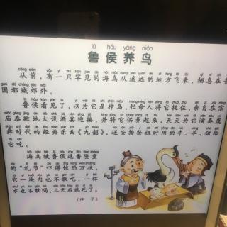 鲁侯养鸟 鹤鹤朗读