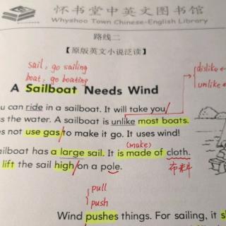 怀书英语 路线二 A sailboat needs wind